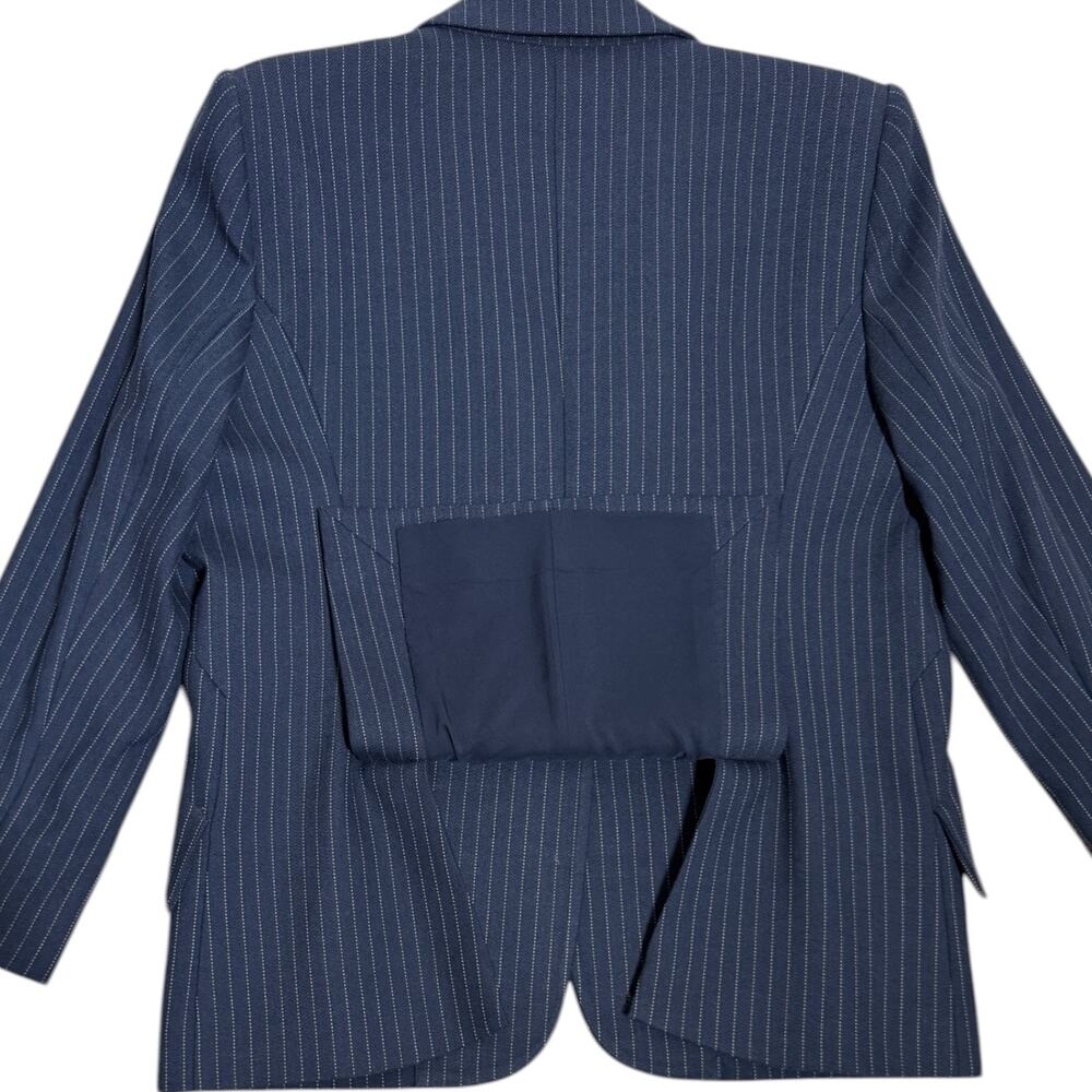 L'Agence Chamberlain Blue Pinstripe Blazer Single Button Tailored Fit Size‎ 12 - Picture 7 of 10